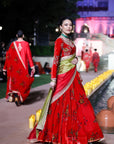 Surkh Laal Velvet Lehenga set