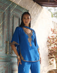 Azure Kurta and Flare Pant Set