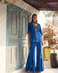 Azure Kurta and Flare Pant Set