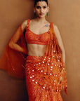 Molten Sunset Drape Saree