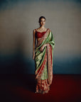 Verdant Rouge Banarasi Saree