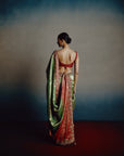 Verdant Rouge Banarasi Saree