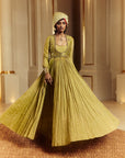 Dry Heena Green Anarkali Set