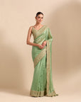 Classic Baigani Saree - Sage Green - Ready to Ship
