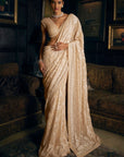 Nude Thread Work Saree 1