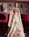 Ira Embellished Bustier with Tropical Lehenga and Dupatta