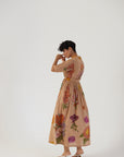 Vintage Garden Gathered Dress