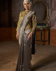 Grey Tissue Saree