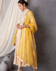 Toosh Anarkali Set With Yellow Dupatta
