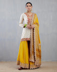 Off White Kurta With A Yellow Sharara Set