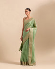 Classic Baigani Saree - Sage Green - Ready to Ship