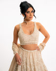 Nude Chandelier Lehenga Set - Ready to Ship