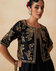 Black Jacket With Anarkali Set