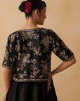 Black Jacket With Anarkali Set