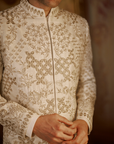 Ivory Gold Sherwani Set