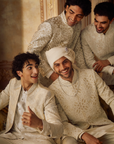 Nude Open Sherwani Set