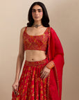 Classic Lehenga Set - Red