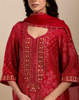 Classic Kurta Set - Red