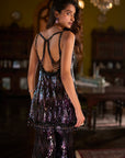 Black Multi-Coloured Sequin Sharara Set