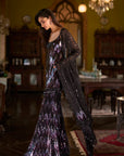 Black Multi-Coloured Sequin Sharara Set