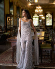Silver Sequin Sharara Set