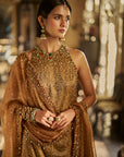 Gold Jewelled Sharara Set
