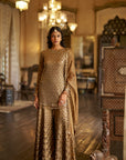 Antique Gold Sequin Sharara Set