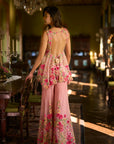 Pink Three-Dimensional Sharara Set