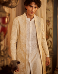 Nude Open Sherwani Set
