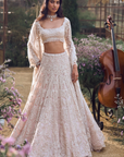 Powder Peach Dori Lehenga Set