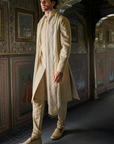 Champagne Thread Work Sherwani Set