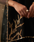 Black Gharara Set