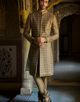 Antique Gold Sherwani Set