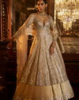 Silver Gold Jacket Lehenga Set - Ready to Ship