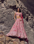 Ember Lehenga Set - Cherry Red
