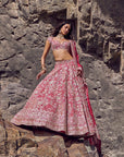 Ember Lehenga Set - Cherry Red