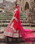 Red Divila Lehenga Set