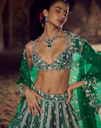 Emerald Green Hustle Lehenga Set