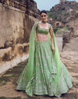 Green Naina Lehenga Set