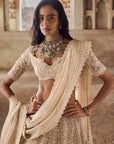 Greyish Ivory Meena Lehenga Set