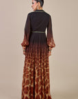 Giraffe Ombre Print Anarkali