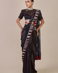 Zebra Print Saree Set