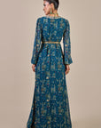 Prussian Blue Maxi Dress