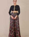 Rich Black - Multi Hued Sharara Set