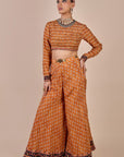 Rust Orange Sharara Set