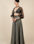 Black Bishop Sleeve Sharara Set