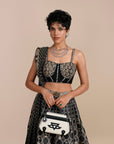 Black - Pearl Ivory Skirt Set