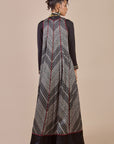 Chevron - Black Anarkali Set
