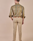 Earthy Mustard Striped Shirt