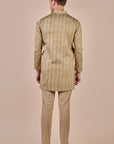 Olive Yellow Striped Kurta